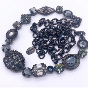 Sorrelli Black Gray Crystal Necklace